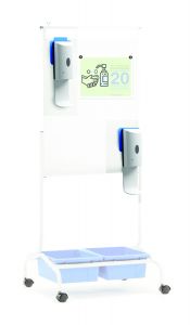 Deluxe Chart Stand Sanitizer Accessory Kit, 2 Notouch Automatic Dispensers